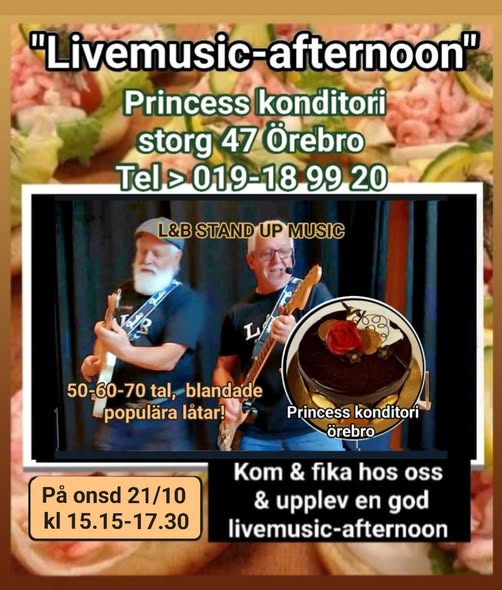 Affisch: L&B Stand up Music, 21 oktober
