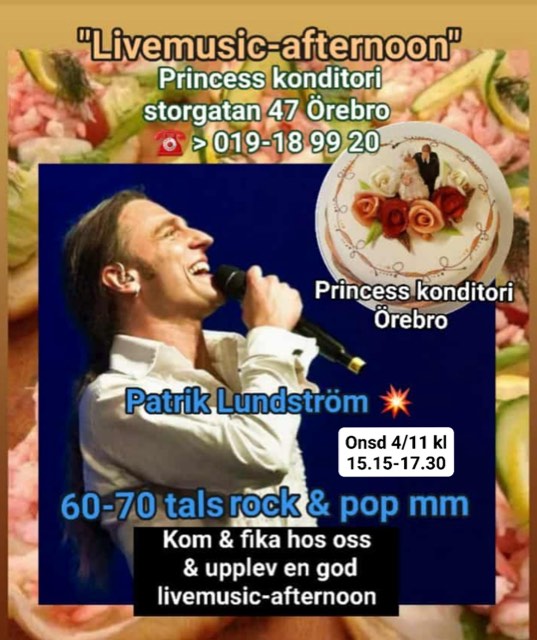 Affisch: Patrik Lundström, 4 november