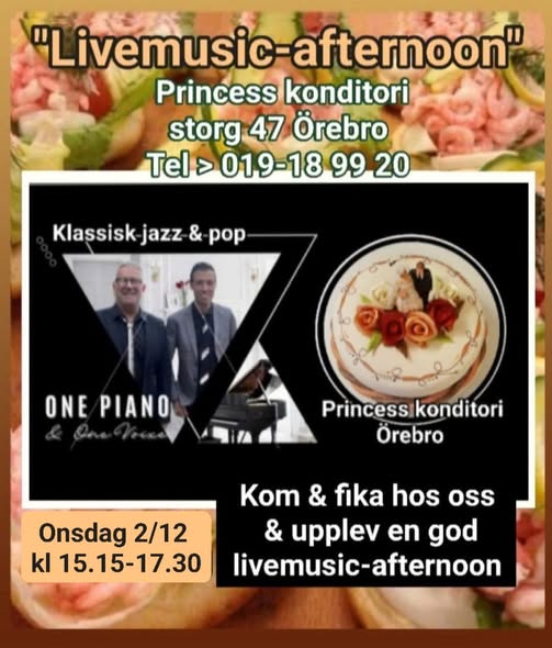 Affisch: One Piano and One Voice, 2 december
