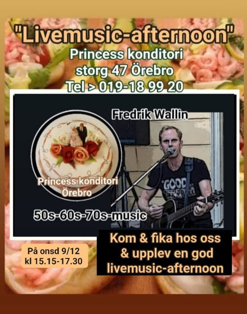 Affisch: Fredrik Wallin, 9 december